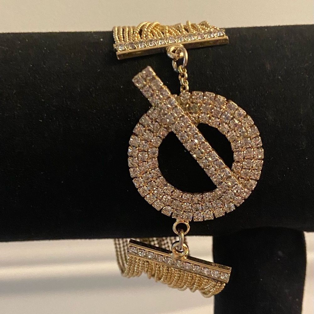 Rhinestone &Gold Bracelet